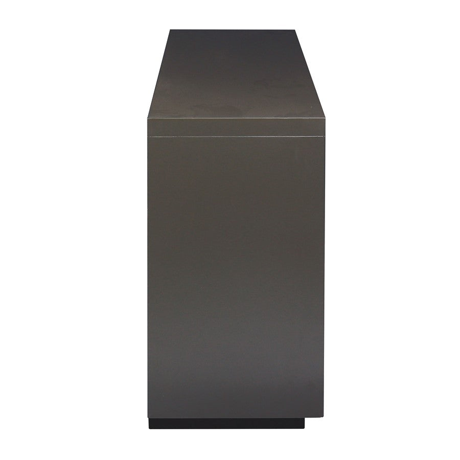 Atlas Lighting Calamar 66in Wood Credenza | Urban Bronze Slatted Doors | Living Room & Dining Room Storage | 66 x 18 x 32 in | Model ST11014-03