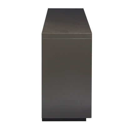 Atlas Lighting Calamar 66in Wood Credenza | Urban Bronze Slatted Doors | Living Room & Dining Room Storage | 66 x 18 x 32 in | Model ST11014-03