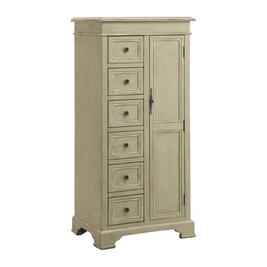 Atlas Lighting Chesapeake 24in Wood Cabinet | Antique Green with Dark Bronze Hardware | Entryway & Living Room Storage | Model ST11016-01