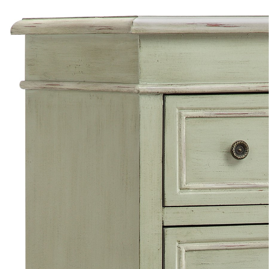Atlas Lighting Chesapeake 24in Wood Cabinet | Antique Green with Dark Bronze Hardware | Entryway & Living Room Storage | Model ST11016-01