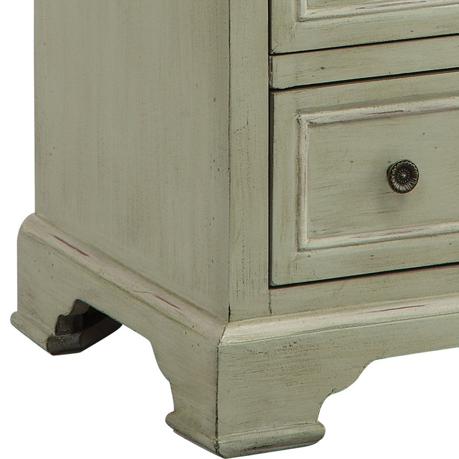 Atlas Lighting Chesapeake 24in Wood Cabinet | Antique Green with Dark Bronze Hardware | Entryway & Living Room Storage | Model ST11016-01