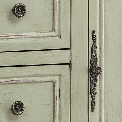 Atlas Lighting Chesapeake 24in Wood Cabinet | Antique Green with Dark Bronze Hardware | Entryway & Living Room Storage | Model ST11016-01