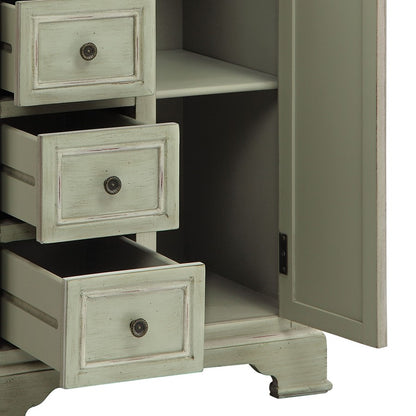 Atlas Lighting Chesapeake 24in Wood Cabinet | Antique Green with Dark Bronze Hardware | Entryway & Living Room Storage | Model ST11016-01