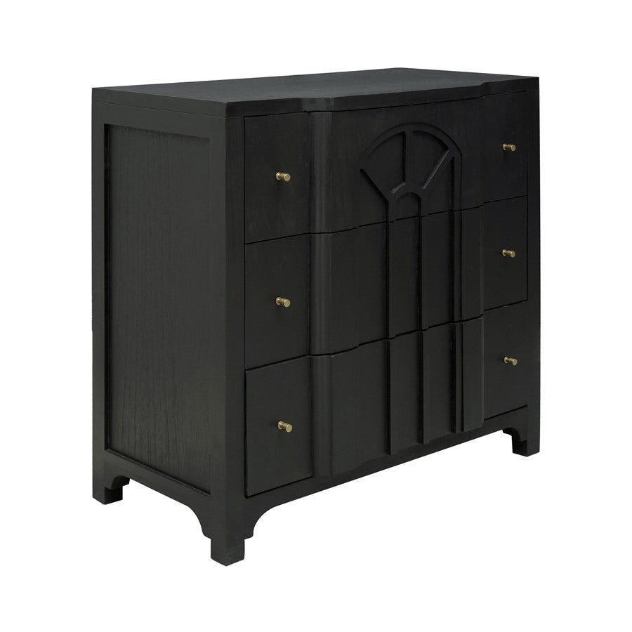 Atlas Lighting Conrad 36in Wood Chest | Kettle Black with Brass Hardware | Bedroom & Entryway Storage | 36 x 18 x 36 in | Model ST11019-01