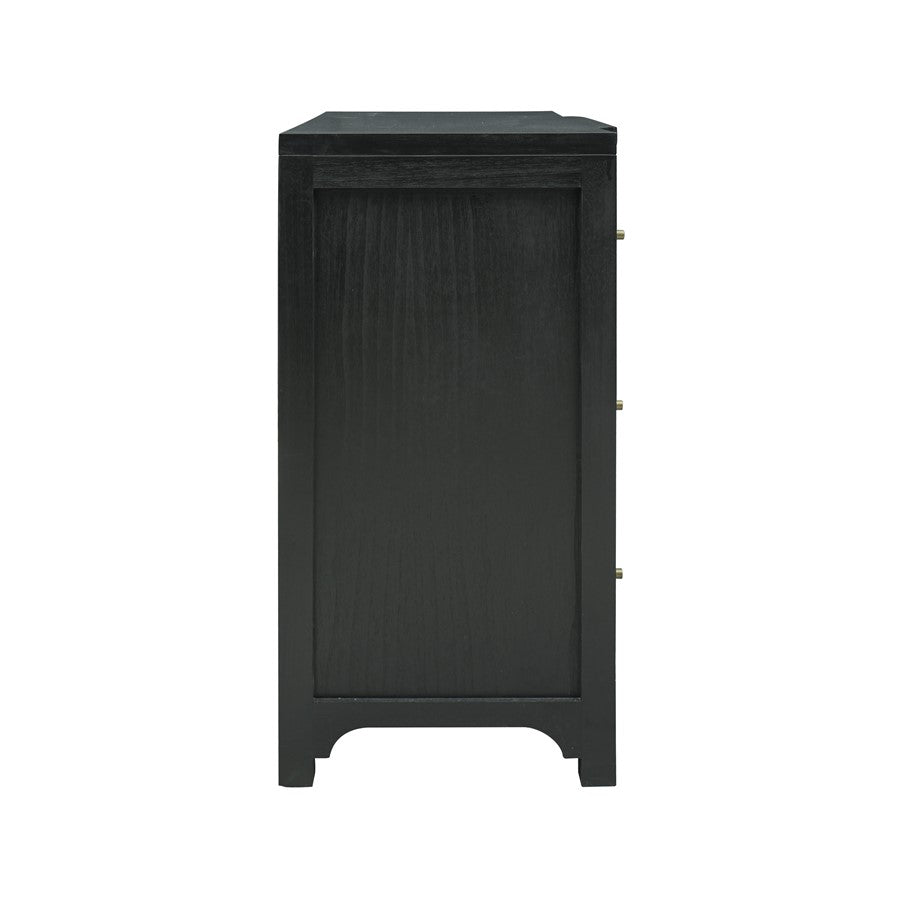 Atlas Lighting Conrad 36in Wood Chest | Kettle Black with Brass Hardware | Bedroom & Entryway Storage | 36 x 18 x 36 in | Model ST11019-01