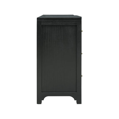Atlas Lighting Conrad 36in Wood Chest | Kettle Black with Brass Hardware | Bedroom & Entryway Storage | 36 x 18 x 36 in | Model ST11019-01