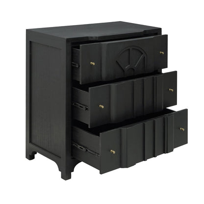 Atlas Lighting Conrad 36in Wood Chest | Kettle Black with Brass Hardware | Bedroom & Entryway Storage | 36 x 18 x 36 in | Model ST11019-01