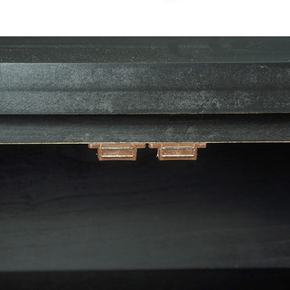 Atlas Lighting Conrad Credenza 72in | Traditional Kettle Black Wood with Clear Glass Doors | Living Room & Dining Room Storage | Model ST11020-01