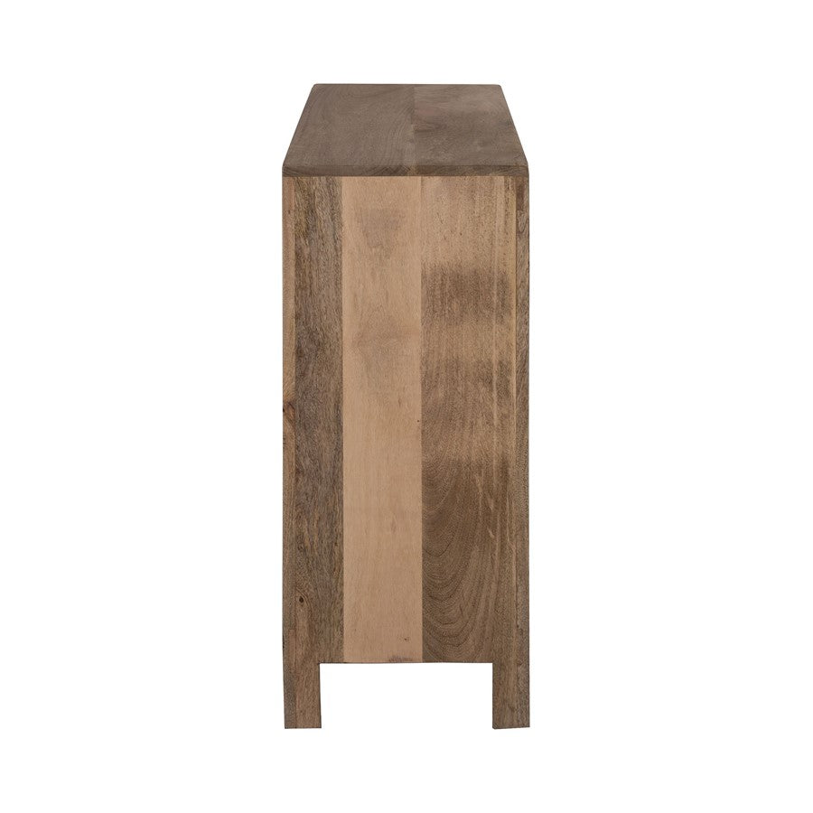 Atlas Lighting Deltaville Cabinet 40in | Traditional Natural Mango Wood with Slatted Doors | Living Room & Entryway Storage | Model ST11026-01
