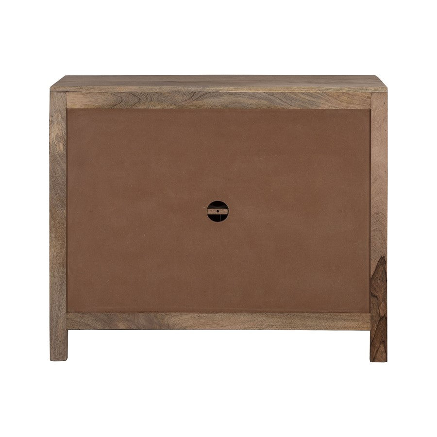 Atlas Lighting Deltaville Cabinet 40in | Traditional Natural Mango Wood with Slatted Doors | Living Room & Entryway Storage | Model ST11026-01