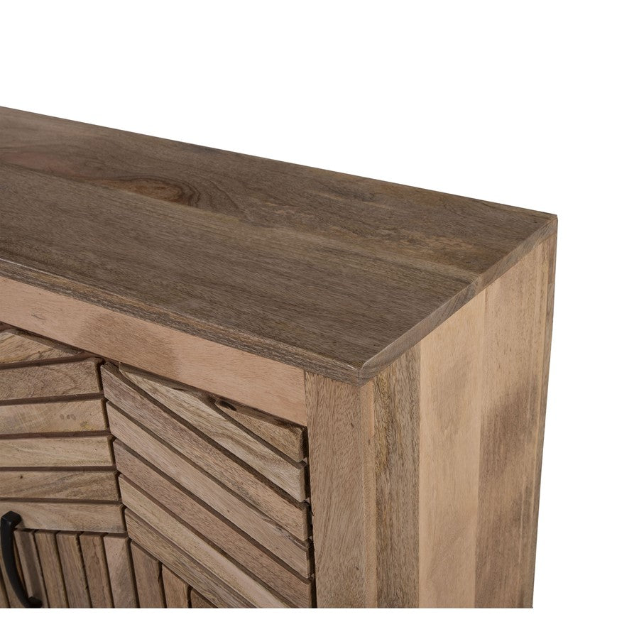 Atlas Lighting Deltaville Cabinet 40in | Traditional Natural Mango Wood with Slatted Doors | Living Room & Entryway Storage | Model ST11026-01