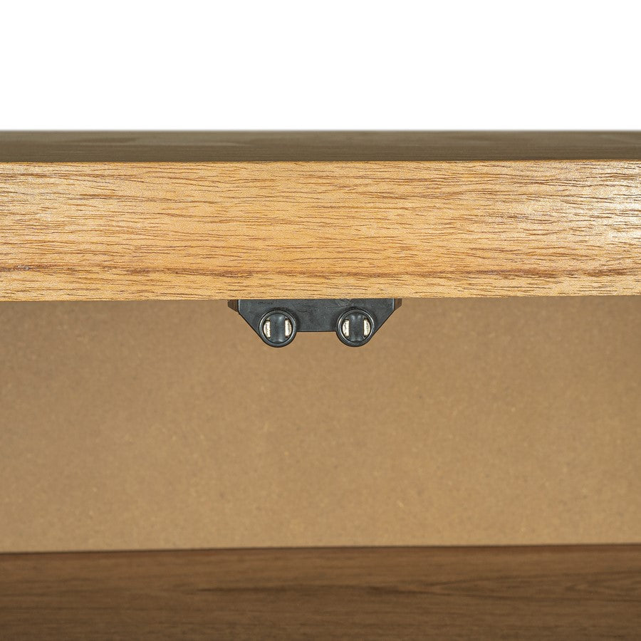 Atlas Lighting Dennis Credenza 72in | Modern Wheat Toast Wood with Geometric Carved Doors | Living Room & Dining Room Storage | Model ST11027-01