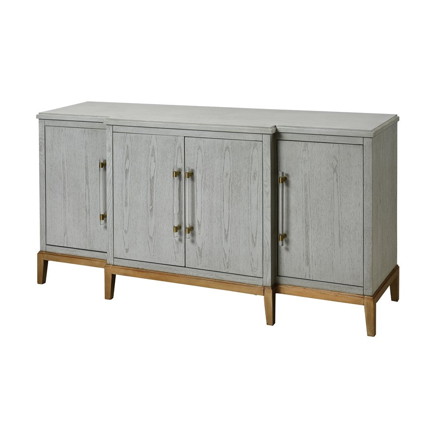 Atlas Lighting Geneva 68in Media Console | Modern Gray Wood | Living Room & Home Theater Storage | 68 x 19 x 36 in | Model ST11036-01