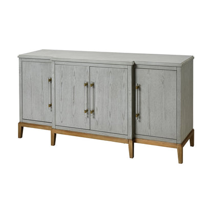 Atlas Lighting Geneva 68in Media Console | Modern Gray Wood | Living Room & Home Theater Storage | 68 x 19 x 36 in | Model ST11036-01