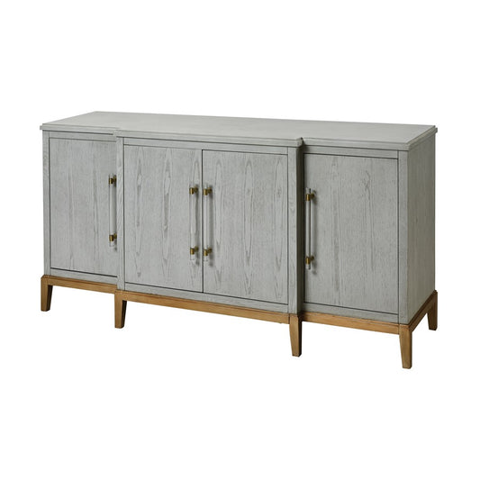 Atlas Lighting Geneva 68in Media Console | Modern Gray Wood | Living Room & Home Theater Storage | 68 x 19 x 36 in | Model ST11036-01