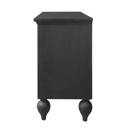 Atlas Lighting Piedmont 40in Wide Transitional Wood Cabinet | Harvest Brown Finish with Kettle Black Accents | Living Room | Model ST11065-01