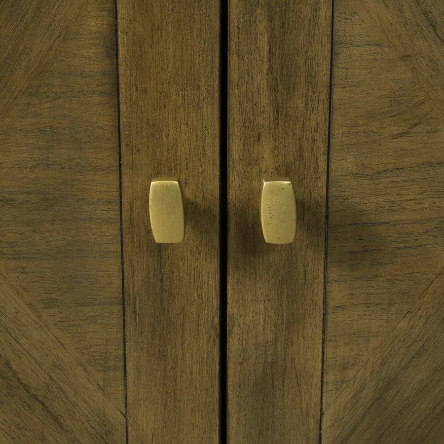 Atlas Lighting Piedmont 40in Wide Transitional Wood Cabinet | Harvest Brown Finish with Kettle Black Accents | Living Room | Model ST11065-01