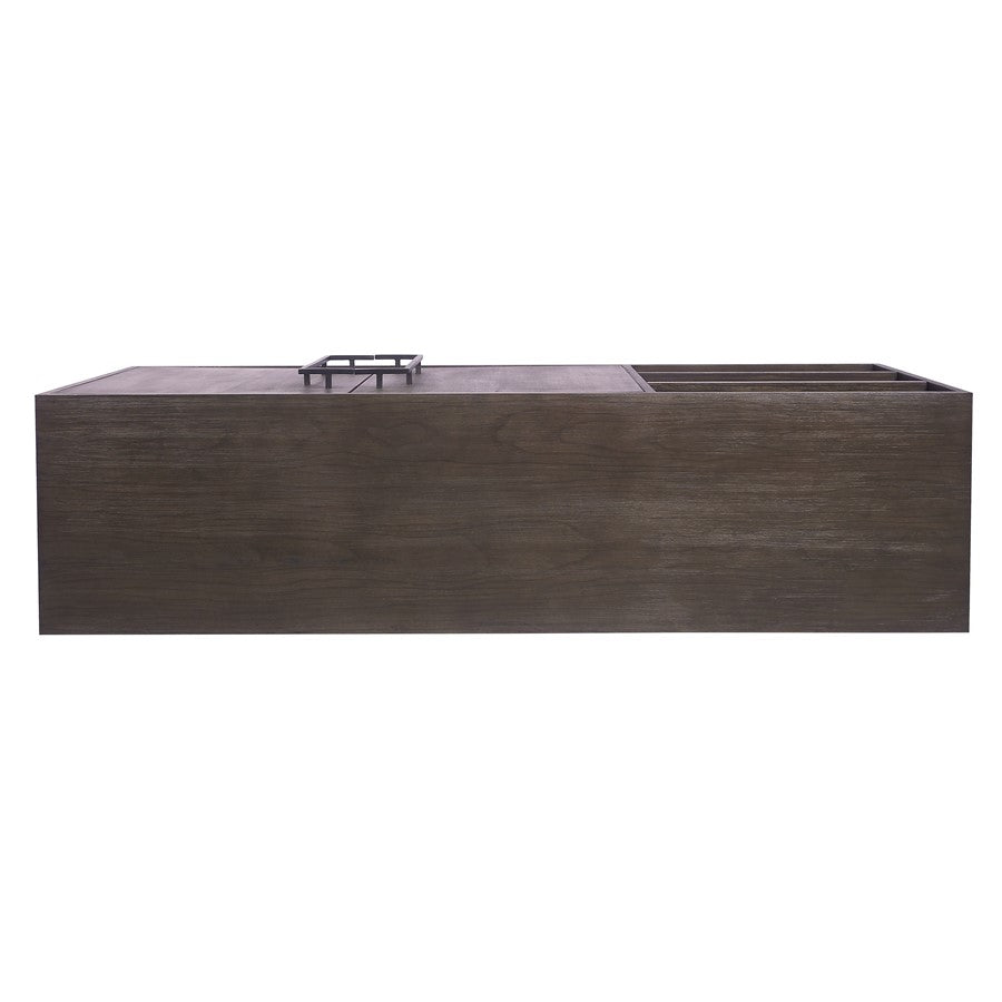 Atlas Lighting Seaton 65in Two-Door Credenza | Espresso Wood with Black Metal Frame | Living Room & Dining Room Storage | Model ST11072-01
