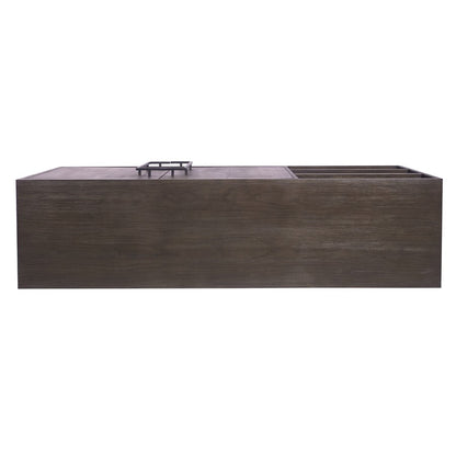 Atlas Lighting Seaton 65in Two-Door Credenza | Espresso Wood with Black Metal Frame | Living Room & Dining Room Storage | Model ST11072-01