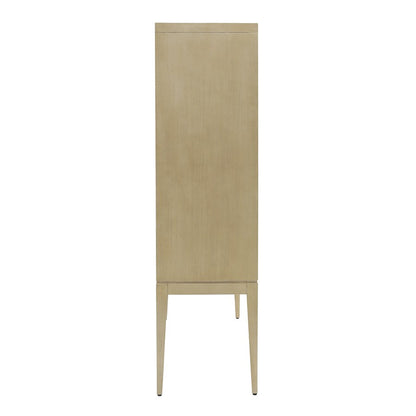Atlas Lighting Sunset Harbor 2-Door Cabinet | Sandy Cove Wood with Natural Cotton Webbing | Entryway & Living Room Storage | 42in | Model ST11079-01