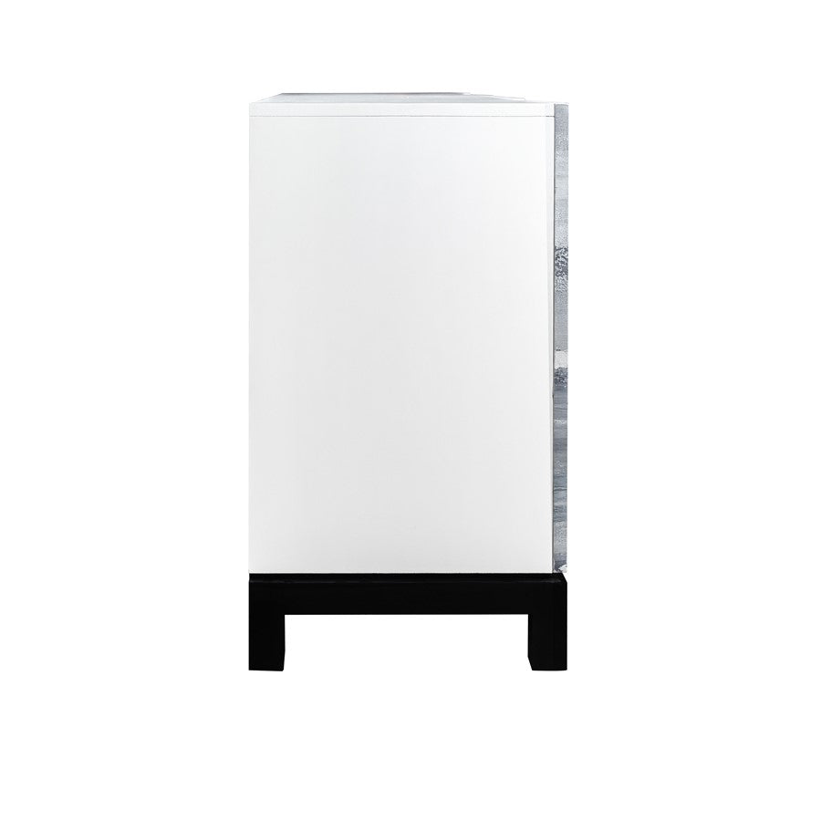 Atlas Lighting Torres 72in 4-Door Wooden Credenza | Designer White and Gray Transitional | Living Room & Dining Room Storage | Model ST11085-01