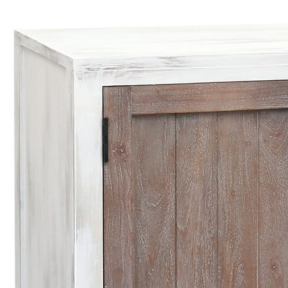 Atlas Lighting Wilder 36in 2-Door Wooden Cabinet | Weathered Brown and Aged White Transitional | Living Room & Entryway Storage | Model ST11091-01
