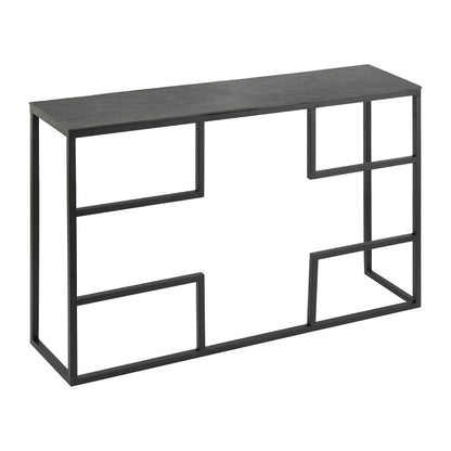 Atlas Lighting Aperio 46in Console Table | Modern Black Iron and Aluminum | Hallway & Living Room | 46 x 11 x 30 in | Model TA11005-01