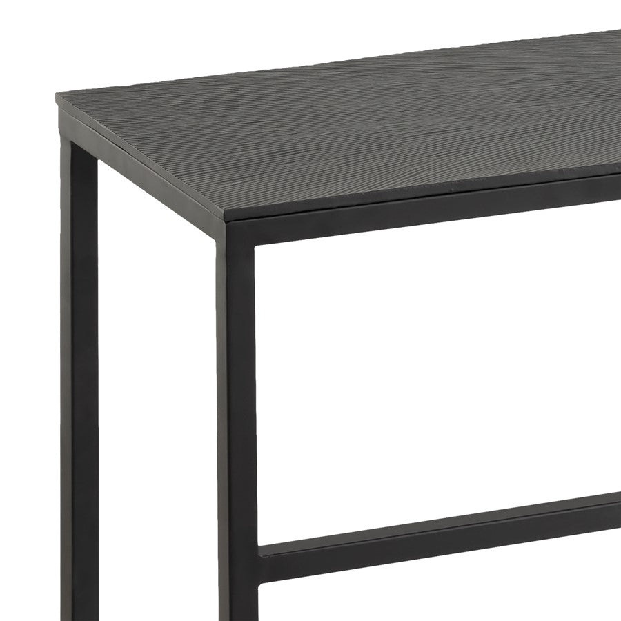 Atlas Lighting Aperio 46in Console Table | Modern Black Iron and Aluminum | Hallway & Living Room | 46 x 11 x 30 in | Model TA11005-01