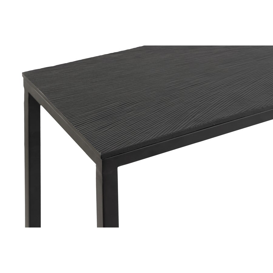 Atlas Lighting Aperio 46in Console Table | Modern Black Iron and Aluminum | Hallway & Living Room | 46 x 11 x 30 in | Model TA11005-01