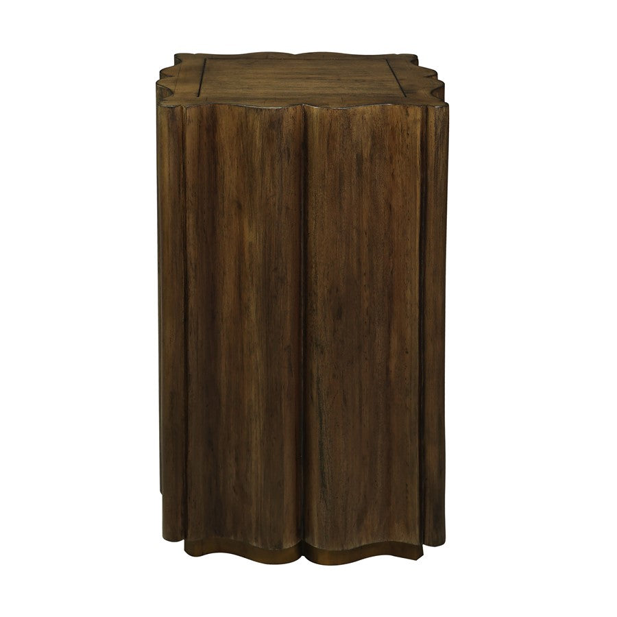 Atlas Lighting Breck 14.5in Square Accent Table | Transitional Harvest Brown Solid Mahogany Wood | Living Room & Bedroom Side | Model TA11022-01