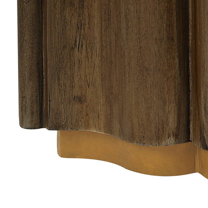 Atlas Lighting Breck 14.5in Square Accent Table | Transitional Harvest Brown Solid Mahogany Wood | Living Room & Bedroom Side | Model TA11022-01