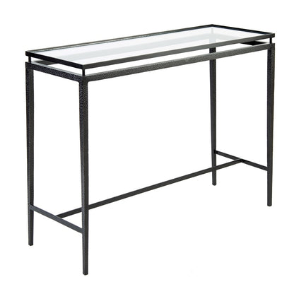 Atlas Lighting Canyon Console Table 42in | Transitional Black Metal and Clear Glass | Entryway & Hallway Accent Table | Model TA11034-01