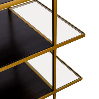 Atlas Lighting Carrick Console Table 60in | Traditional Dark Mahogany Wood and Brass Metal | Entryway & Living Room Accent Table | Model TA11036-01