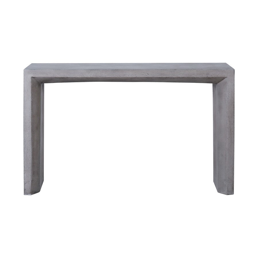 Atlas Lighting Chamfer 55in Console Table | Modern Polished Concrete | Entryway & Living Room Hall Table | 55 x 16 x 34 in | Model TA11039-01