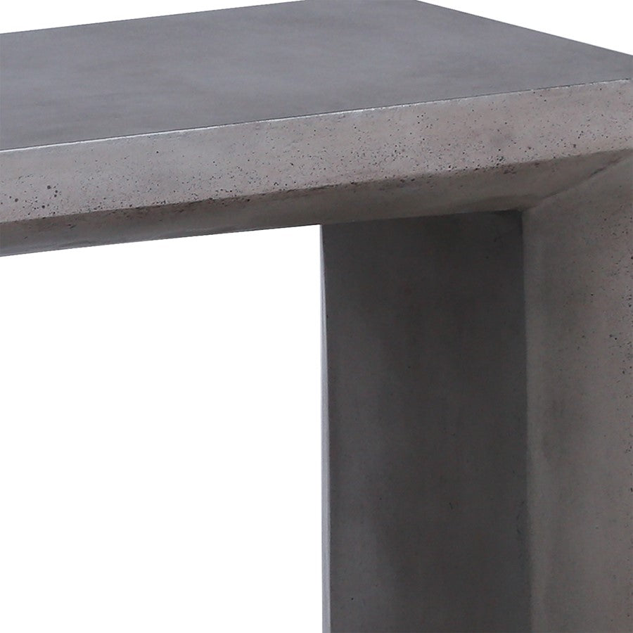 Atlas Lighting Chamfer 55in Console Table | Modern Polished Concrete | Entryway & Living Room Hall Table | 55 x 16 x 34 in | Model TA11039-01