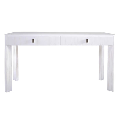 Atlas Lighting Checkmate 56in Console Table | Traditional White Wood and Nickel Metal | Hallway & Living Room Storage | Model TA11042-01