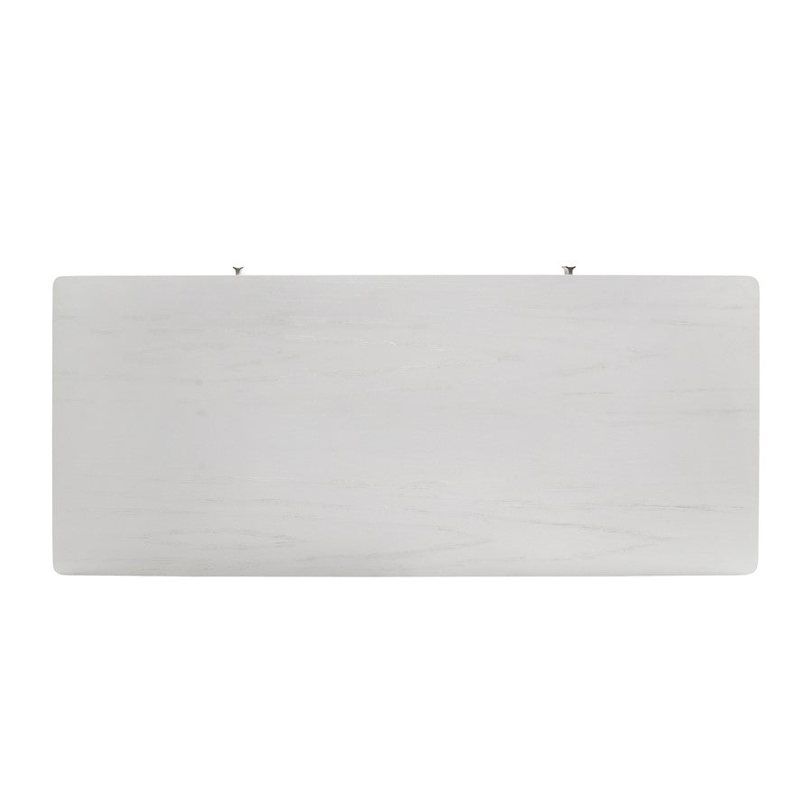 Atlas Lighting Checkmate 56in Console Table | Traditional White Wood and Nickel Metal | Hallway & Living Room Storage | Model TA11042-01