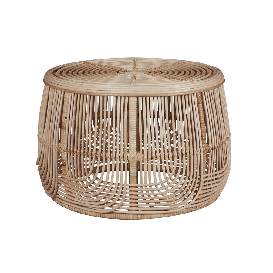 Atlas Etna 28in Round Coffee Table | Transitional Natural Rattan Woven | Living Room & Family Room Accent | 28 x 28 x 18 in | Model TA11074-01