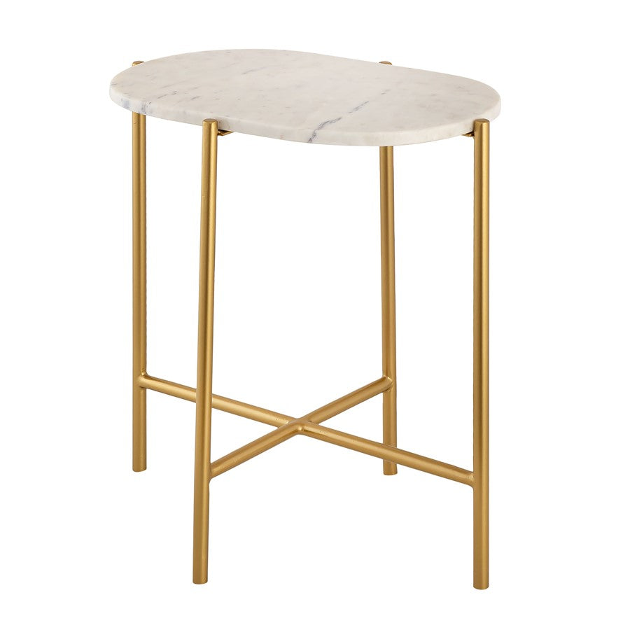 Atlas Lighting Harlowe Accent Table, Antique Brass - TA11091-01