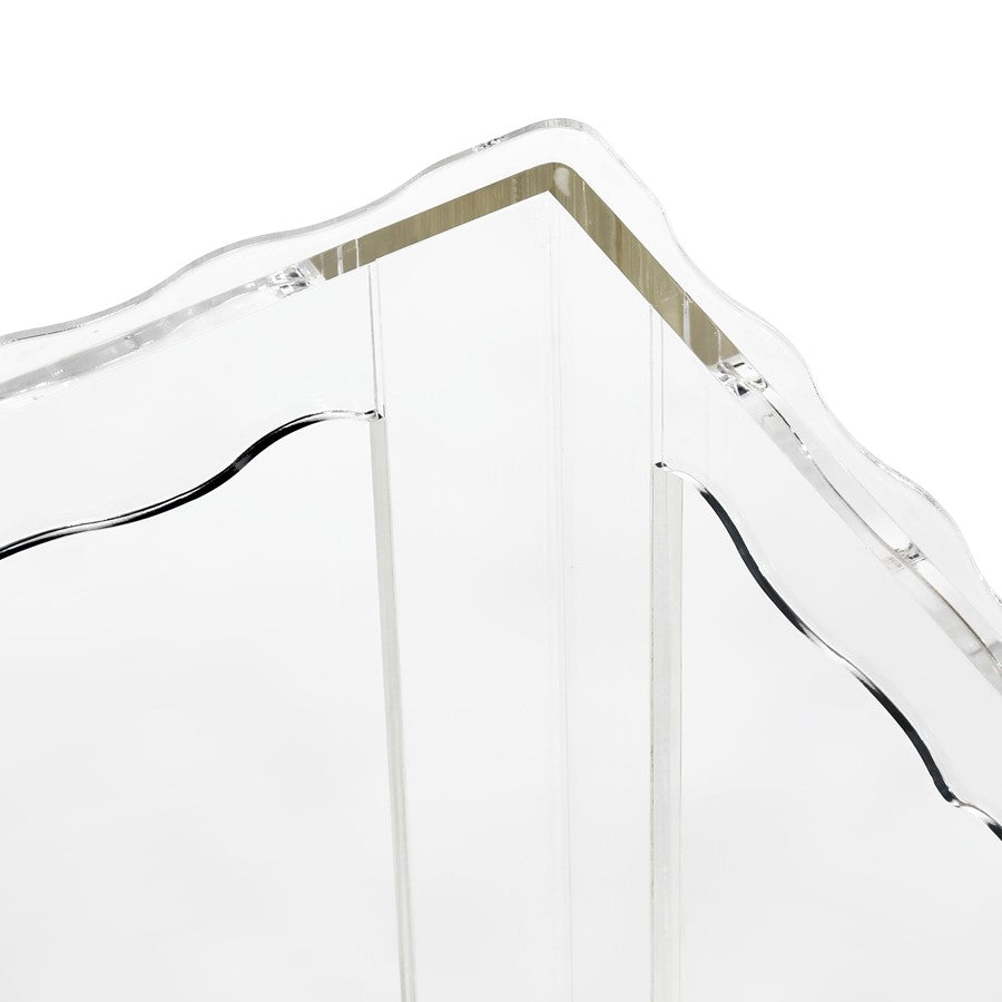 Atlas Lighting Jacobs Nesting Tables, Set of 3 | Clear Acrylic Transitional Accent Tables | Living Room & Bedroom | 12-22in H | Model TA11104-01S