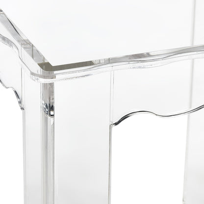 Atlas Lighting Jacobs Nesting Tables, Set of 3 | Clear Acrylic Transitional Accent Tables | Living Room & Bedroom | 12-22in H | Model TA11104-01S