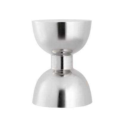Atlas Lighting Julio 13in Round Accent Table | Polished Silver Metal Modern | Living Room & Bedroom Side Table | 13 x 13 x 18.5 in | Model TA11106-01