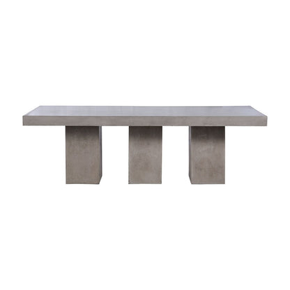 Atlas Lighting Kingston 94in Rectangular Dining Table | Polished Concrete Modern | Indoor & Outdoor Dining | 94 x 35 x 29.5 in | Model TA11109-01