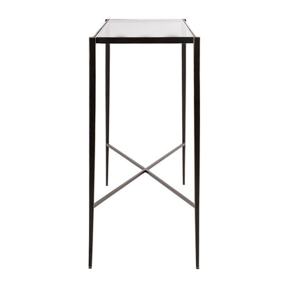 Atlas Lighting Leon 54in Console Table | Transitional Bronze Metal and Clear Glass | Entryway & Living Room Hall Table | Model TA11116-01