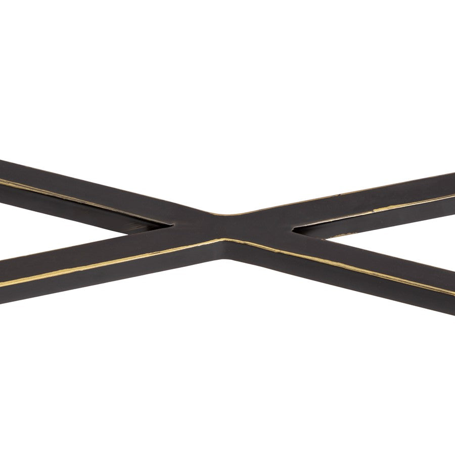 Atlas Lighting Leon 54in Console Table | Transitional Bronze Metal and Clear Glass | Entryway & Living Room Hall Table | Model TA11116-01