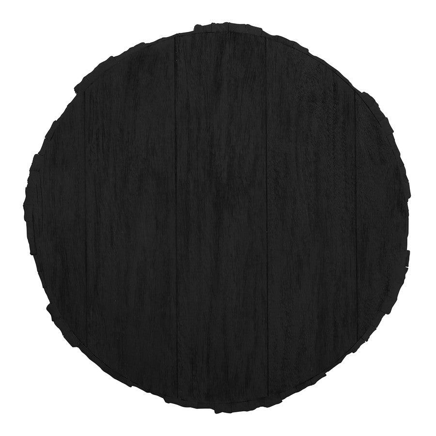 Atlas Lighting Minato 22in Round Accent Table | Shou Sugi Ban Wood | Living Room & Bedroom Side Table | 22 x 22 x 24 in | Model TA11124-01