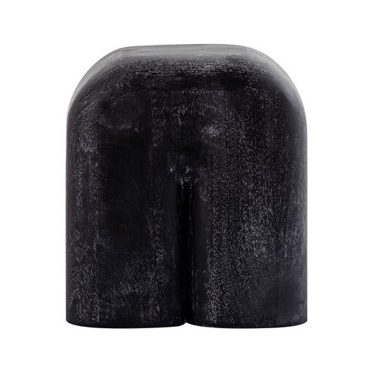 Atlas Lighting Morris 15in Accent Table | Black Cerused Mango Wood | Living Room & Bedroom Side Table | 15 x 11 x 17 in | Model TA11128-01
