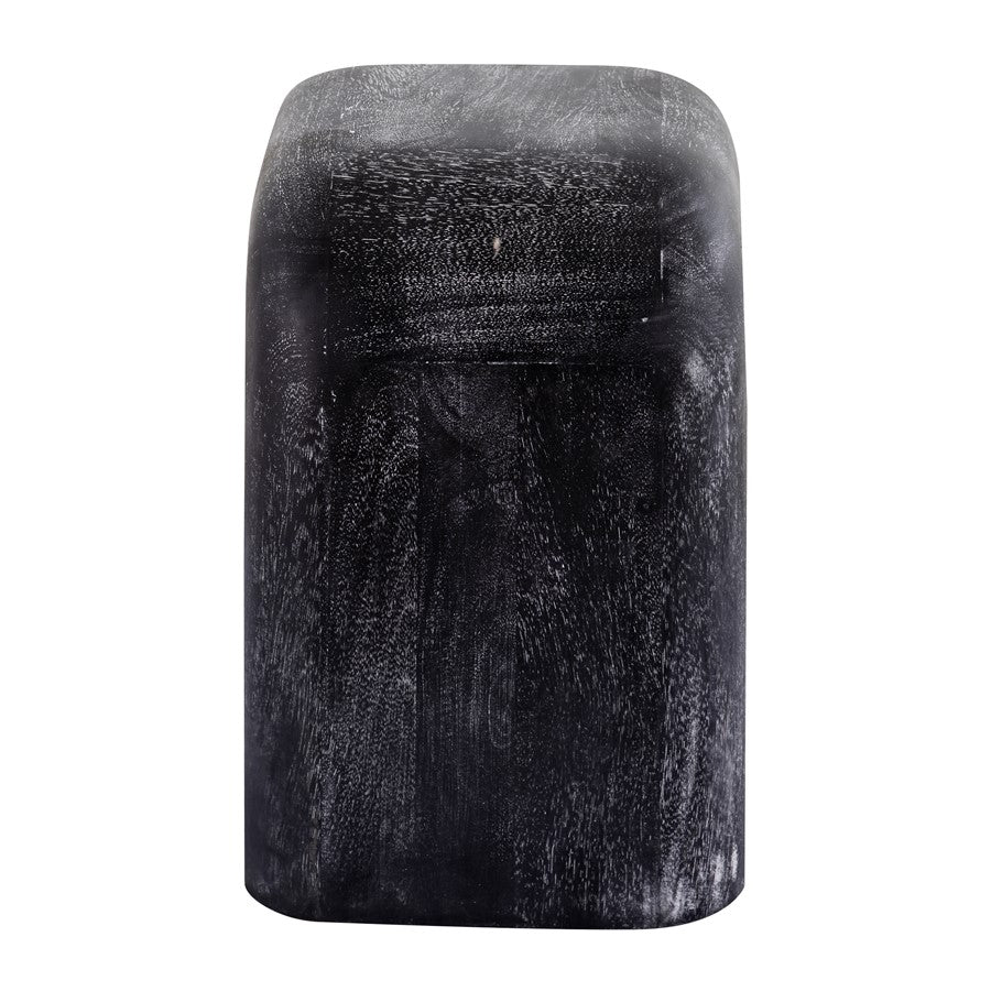 Atlas Lighting Morris 15in Accent Table | Black Cerused Mango Wood | Living Room & Bedroom Side Table | 15 x 11 x 17 in | Model TA11128-01