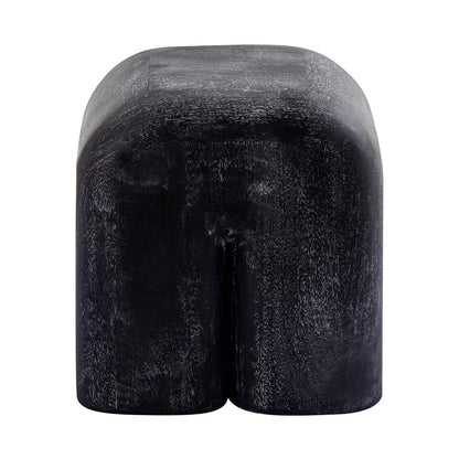 Atlas Lighting Morris 15in Accent Table | Black Cerused Mango Wood | Living Room & Bedroom Side Table | 15 x 11 x 17 in | Model TA11128-01