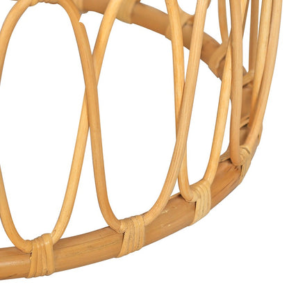 Atlas Lighting Pala 24in Round Accent Table | Natural Rattan & Woven Cane | Living Room & Bedroom Side Table | 24 x 24 x 20 in | Model TA11136-01